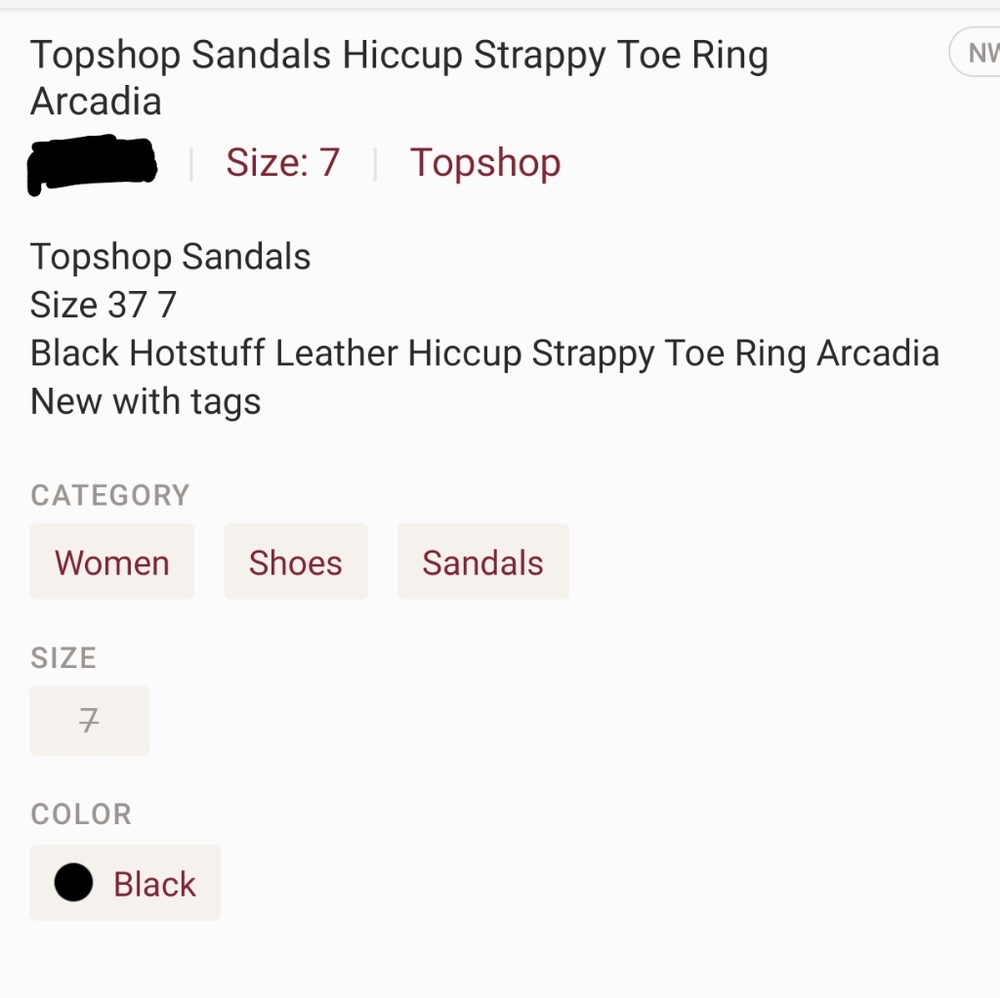 NWOT Topshop Hiccup Strappy Toe Ring Arcadia - Picture 8 of 12